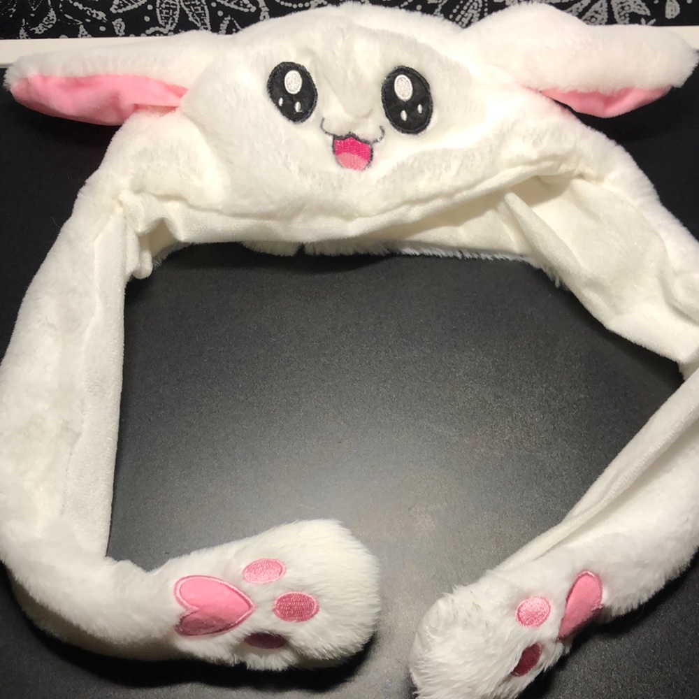 Cute bunny hat with moving ears! Kids hat funny cute at kawaii rabbit silly gift
